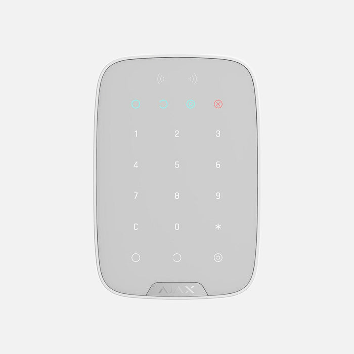 AJAX Keypad Plus (8EU) ASP white | Wireless touch keypad supporting encrypted contactless cards and key fobs | Vit