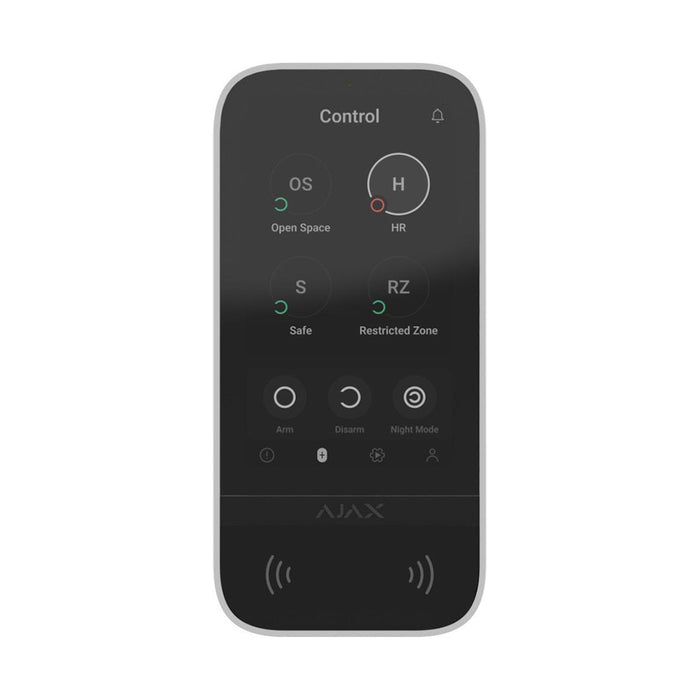 AJAX KeyPad TouchScreen (8EU) ASP whit | Wireless keypad with touch screen to control an Ajax system | Vit